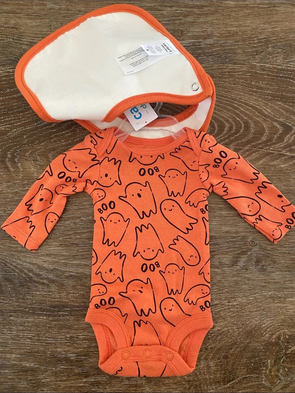 Carter's Orange & White Halloween Baby Sets in 3 sizes